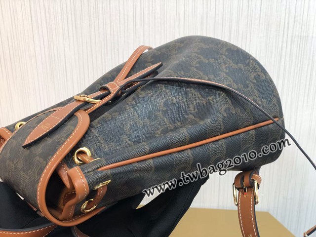 Celine專櫃2023新款雙肩背包 賽琳FOLCO TRIOMPHE CANVAS迷你小背包 sldj2266